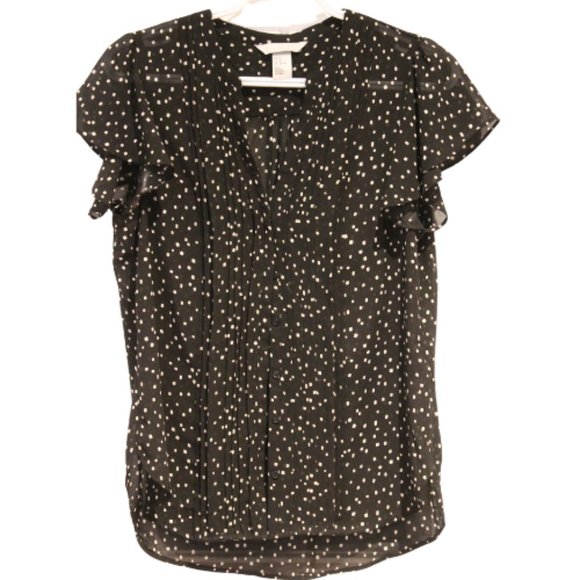 3/$25 🏷 H&M Black & White Dress Top Size 10 - Picture 1 of 2